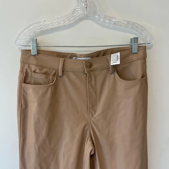 Zara Tan Leather Pants - Picture 8 of 11